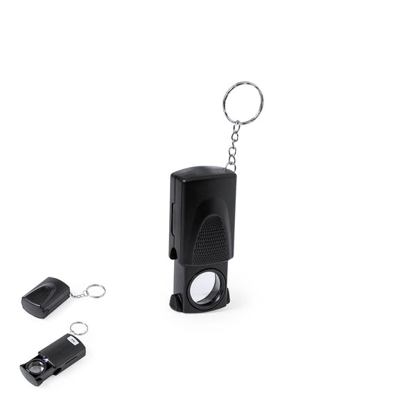 Lente Ingrandimento Portachiavi Kondes 20X nero - personalizzabile con logo