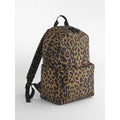 Leopard Print Backpack nero - personalizzabile con logo