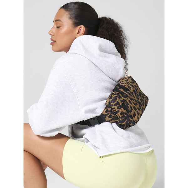 Leopard Print Cross Body Bag nero - personalizzabile con logo