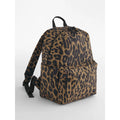 Leopard Print Mini Backpack nero - personalizzabile con logo