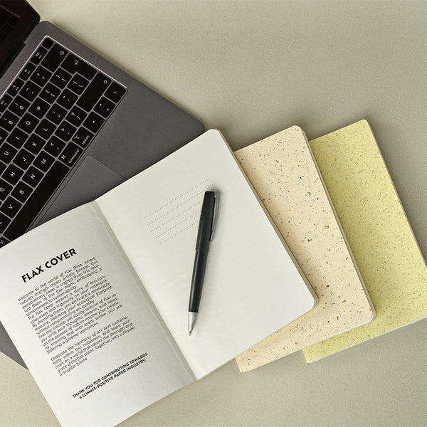 Lewis Notebook - Pula di Mais e cotone Giallo pastello - personalizzabile con logo