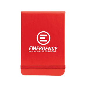 LIBRETTO TASCABILE A6 ROSSO EMERGENCY - personalizzabile con logo