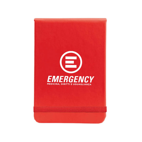 LIBRETTO TASCABILE A6 ROSSO EMERGENCY - personalizzabile con logo