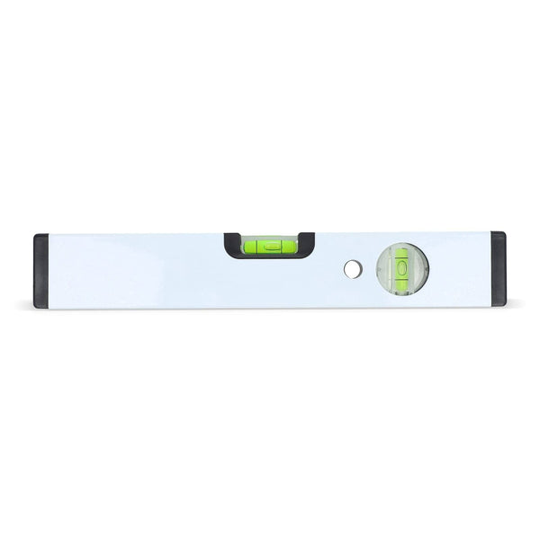 Livella in alluminio da 30 cm Bianco - personalizzabile con logo