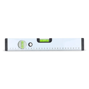 Livella in alluminio da 30 cm Bianco - personalizzabile con logo