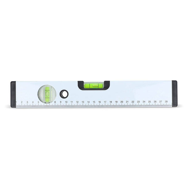 Livella in alluminio da 30 cm Bianco - personalizzabile con logo