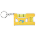 Livella magnetico con portachiavi Giallo - personalizzabile con logo