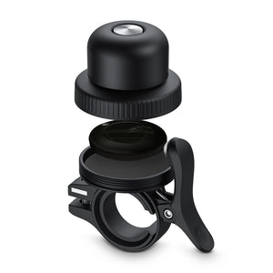 Localizzatore impermeabile Aqiila Tagbird con campanello da bicicletta Nero - personalizzabile con logo