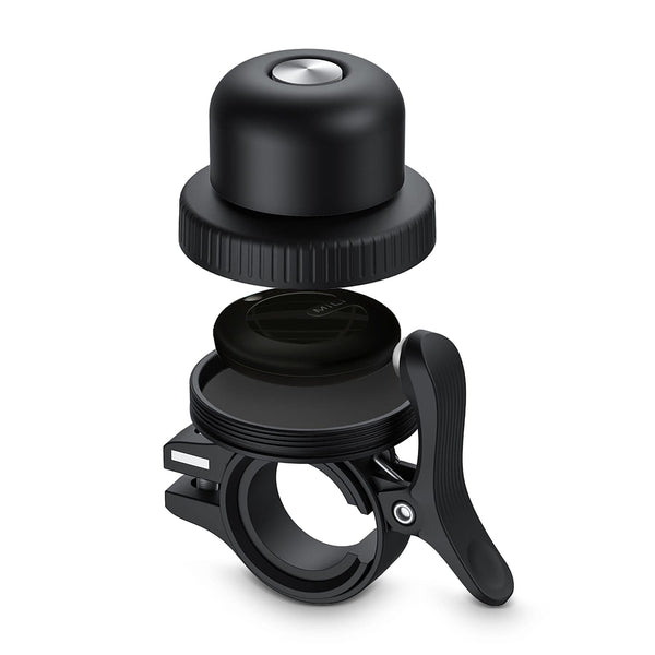 Localizzatore impermeabile Aqiila Tagbird con campanello da bicicletta Nero - personalizzabile con logo