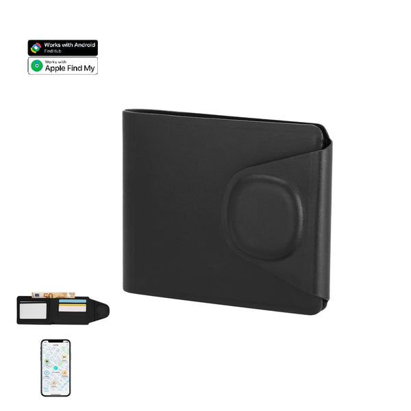 Localizzatore Porta Carte Portafoglio Nairobix nero - personalizzabile con logo