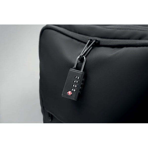 Lucchetto a 4 cifre TSA Nero - personalizzabile con logo