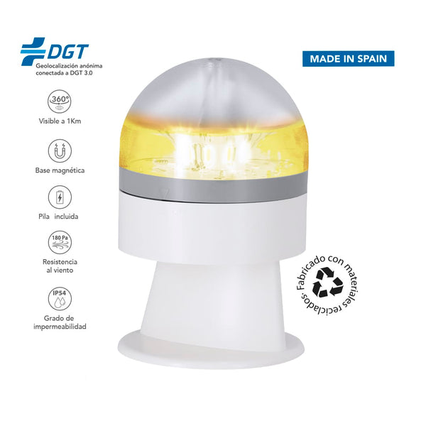 Luce d'Emergenza V16 Geolocalizzata Busby - personalizzabile con logo