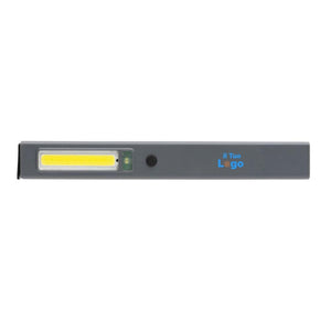 Luce da ispezione Gear X ricaricabile USB in plastica RCS grigio - personalizzabile con logo
