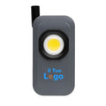 Luce da lavoro Gear X in rPlastica ricaricabile USB con Led estensibile grigio - personalizzabile con logo