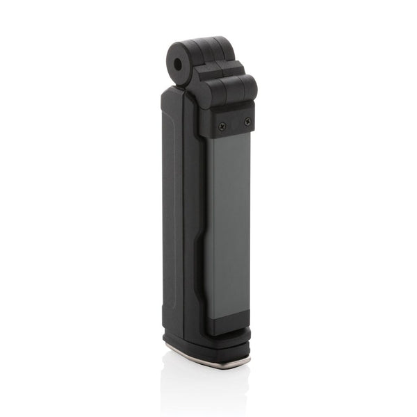 Luce da lavoro Gear X in rPlastica ricaricabile USB impermeabile nero - personalizzabile con logo