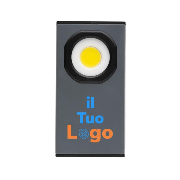 Luce da lavoro USB Gear X in rPlastica RCS 260 lumen grigio - personalizzabile con logo