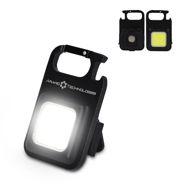 Luce magnetica ricaricabile COB Nero - personalizzabile con logo