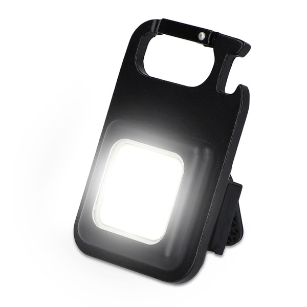 Luce magnetica ricaricabile COB Nero - personalizzabile con logo