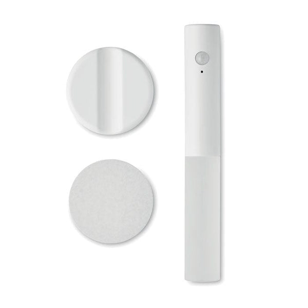 Luce ricaricabile con sensore Bianco - personalizzabile con logo