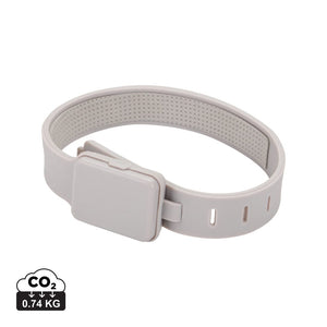 Luce running ricaricabile Lumi Sprint in rPlastica RCS grigio - personalizzabile con logo