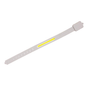 Luce running ricaricabile Lumi Sprint in rPlastica RCS grigio - personalizzabile con logo