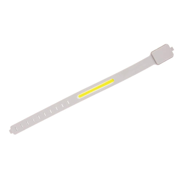 Luce running ricaricabile Lumi Sprint in rPlastica RCS grigio - personalizzabile con logo