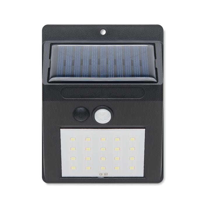 Luce solare LED di movimento Nero - personalizzabile con logo
