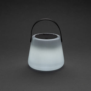 Luce USB ricaricabile SolarGlow in plastica riciclata RCS bianco - personalizzabile con logo