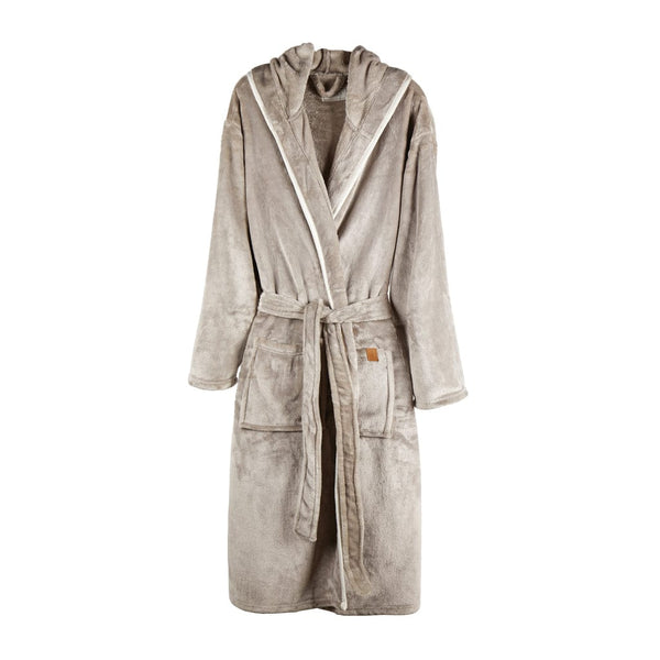 Lussuosa vestaglia VINGA Louis in RPET GRS, taglia S-M grigio - personalizzabile con logo