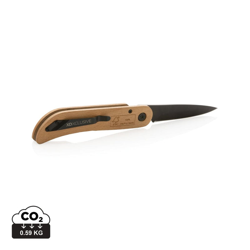 Lussuso coltello in legno Nemus marrone - personalizzabile con logo
