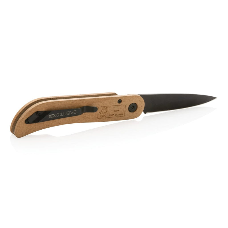 Lussuso coltello in legno Nemus marrone - personalizzabile con logo