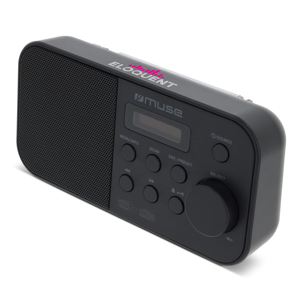 M-109 DB | Muse Portable Radio FM/DAB+ Grigio - personalizzabile con logo