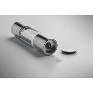 Macina sale e pepe 2 in 1 Color argento - personalizzabile con logo