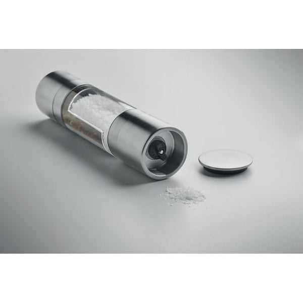 Macina sale e pepe 2 in 1 Color argento - personalizzabile con logo