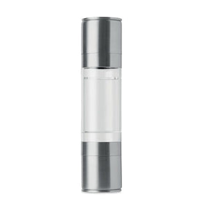 Macina sale e pepe 2 in 1 Color argento - personalizzabile con logo