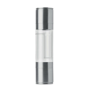 Macina sale e pepe 2 in 1 Color argento - personalizzabile con logo