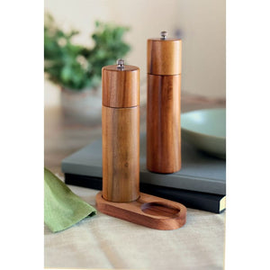 Macina sale e pepe in acacia natural - personalizzabile con logo