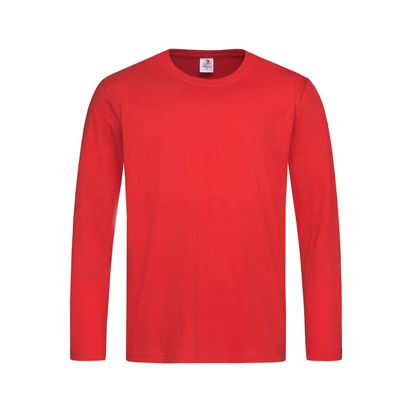 Maglietta maniche lunghe Classic rosso / S - personalizzabile con logo