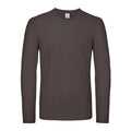 Maglietta maniche lunghe E150 marrone / S - personalizzabile con logo