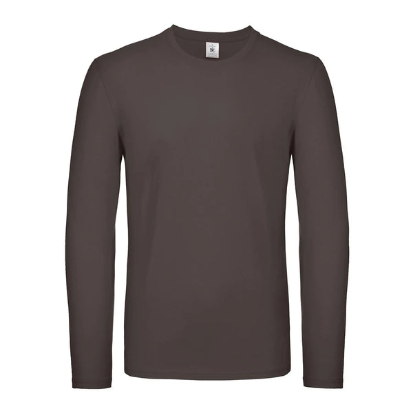 Maglietta maniche lunghe E150 marrone / S - personalizzabile con logo