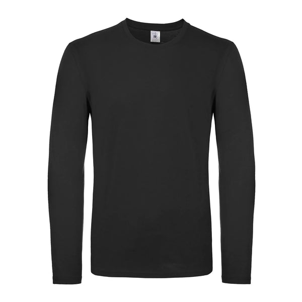 Maglietta maniche lunghe E150 nero / S - personalizzabile con logo
