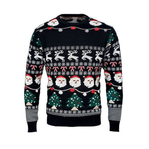 Maglione natalizio a LED L/XL Nero - personalizzabile con logo