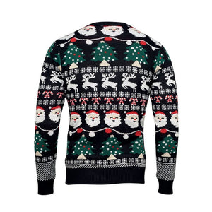 Maglione natalizio a LED L/XL Nero - personalizzabile con logo