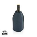 Manicotto termico Vino in rPET AWARE™ blu navy - personalizzabile con logo