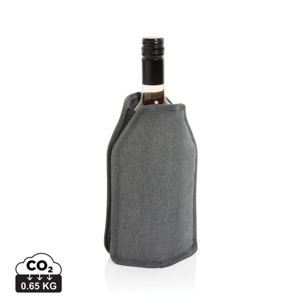 Manicotto termico Vino in rPET AWARE™ grigio - personalizzabile con logo