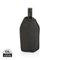 Manicotto termico Vino in rPET AWARE™ nero - personalizzabile con logo