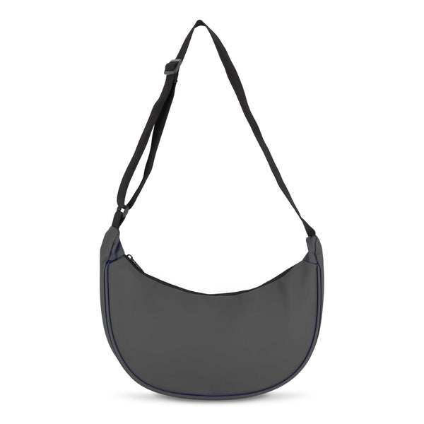 Marsupio Borsa a tracolla a mezza luna in R-PET Grigio - personalizzabile con logo