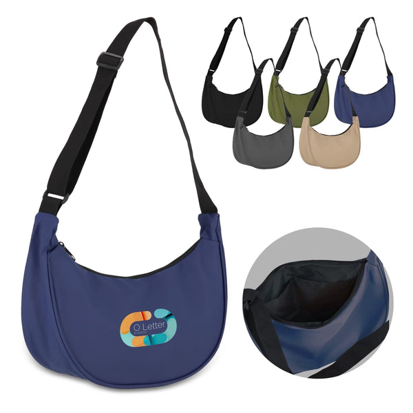 Marsupio Borsa a tracolla a mezza luna in R-PET - personalizzabile con logo