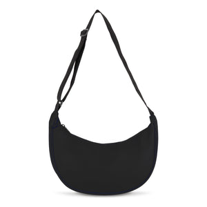 Marsupio Borsa a tracolla a mezza luna in R-PET Nero - personalizzabile con logo