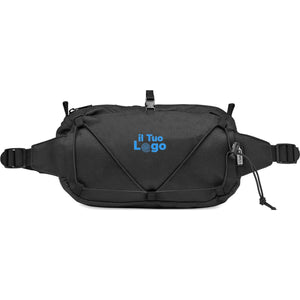 Marsupio in 600D RPET Nero - personalizzabile con logo